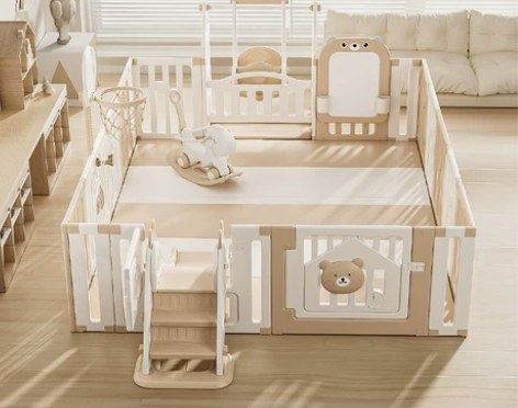 迈奇宝宝游戏围栏婴儿防护栏地上爬行垫儿童室...