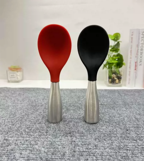 #厨房实用小工具 可立式硅胶米饭铲，304...