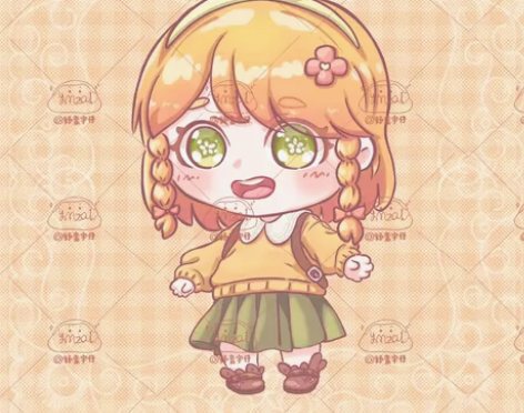 [托腮]可爱治愈类[送花]插画，头像，人设...