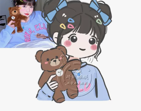 【拍一赠一～当天出图～】q版原创手绘头像定...