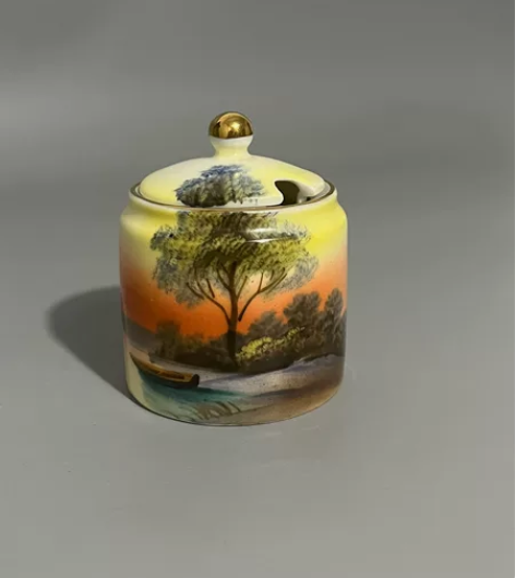 日本回流，老则武山水风小罐，收藏可以入，全...