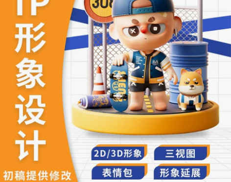 IP形象设计品牌吉祥物卡通延展表情包漫画定...