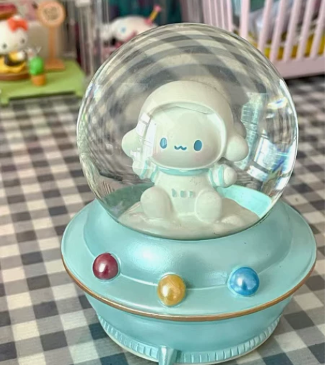 三丽鸥发光玻璃宇航员mini小号桌面水晶球...