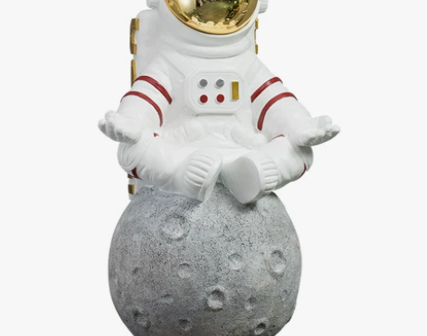 宇航员打坐落地摆件客厅电视柜玄关柜装饰品书...