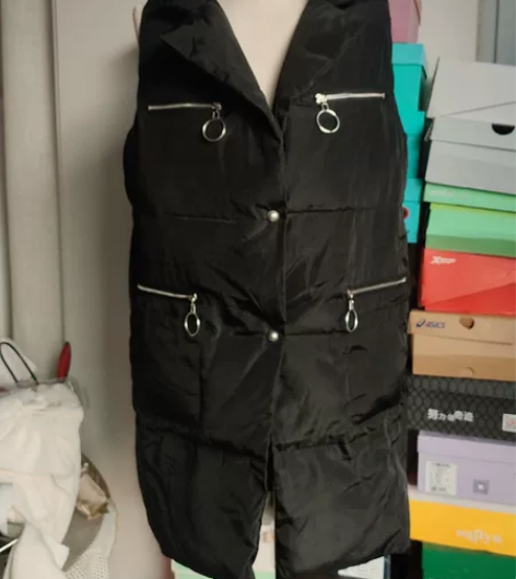 女款品牌羽绒中长款马夹XL170/92A衣...