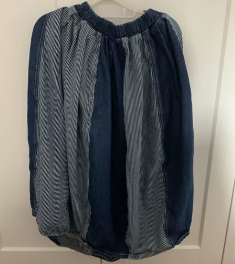 日系大摆牛仔长裙 质量很好，花苞型，搭配一...