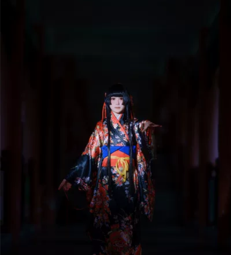 地狱少女阎魔爱（和服） 衣服大全套  L码...