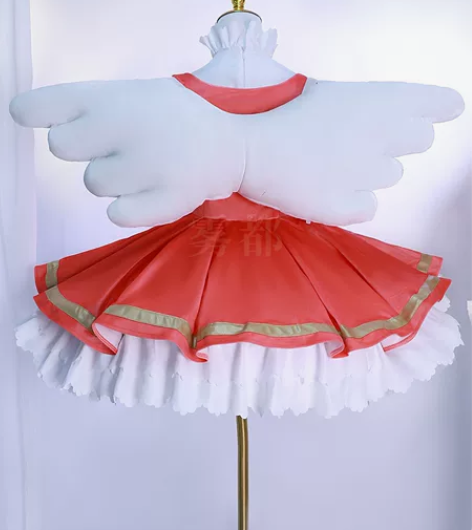 雾都魔卡少女樱红白战斗服小樱COS服游戏动...
