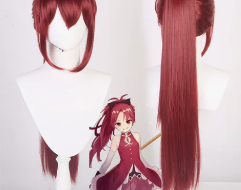 魔法少女小圆 佐仓杏子cos假发 暗红色分...