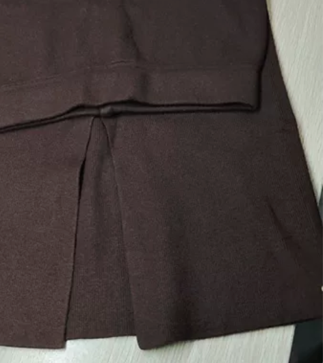 朱小白一步裙开叉裙针织半身裙打底裙秋冬百搭...