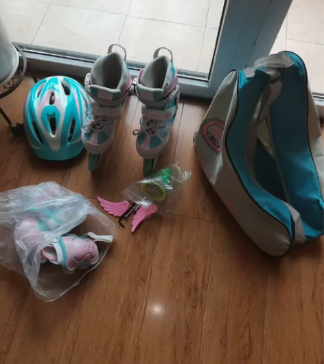 捷豹滑冰鞋套装3-7岁可穿,号码27-34...