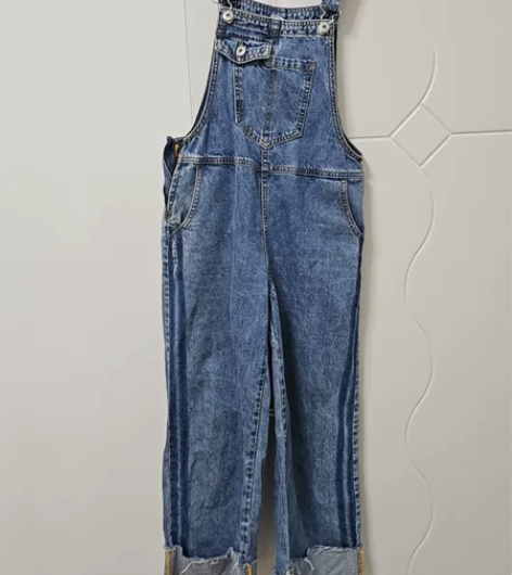 背带牛仔裤 160/90斤左右可以穿 穿过...