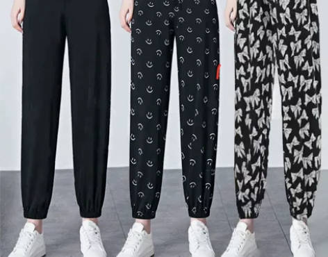 上身凉快显瘦冰丝裤束脚 干活穿遛弯散步穿都...