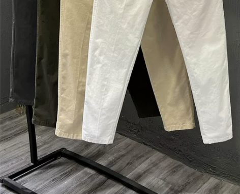 白色休闲裤男夏季薄款男士休闲裤直筒裤子长裤