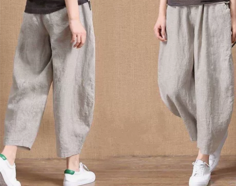 夏天的大码女裤松紧腰棉麻九分裤子百搭宽松舒适防蚊裤 感兴趣的...