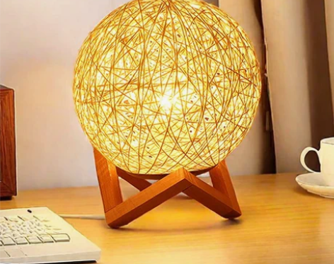 创意编织小夜灯装饰摆件小众简约家居饰品客厅...