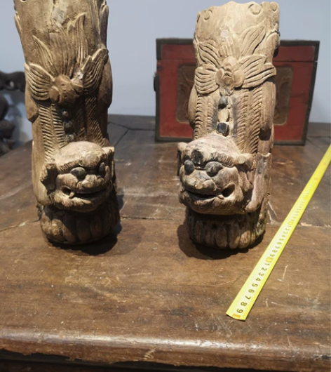 木雕狮子，年份好，基本全品像 感兴趣的话点...