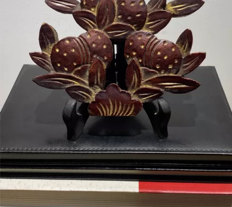 特价，清代精美木雕，桃子 单个，品相好，鎏...