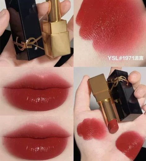 全新YSL圣罗兰黑金浮雕全新方管唇膏口红1...