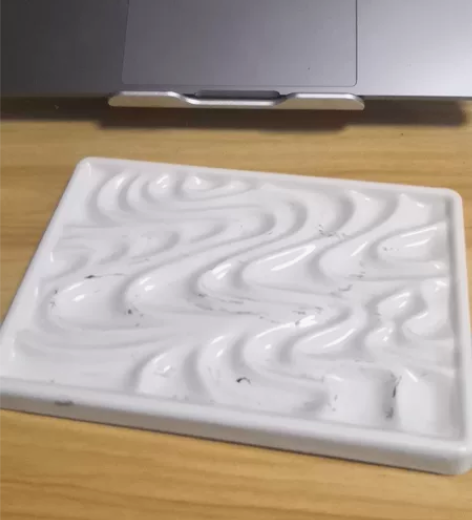 水彩调色盘搪瓷仿瓷波浪调色盘初学者水彩调色...