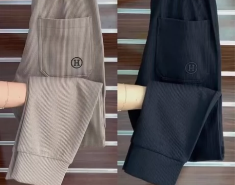 春秋季灯芯绒休闲百搭修身显瘦长裤男（全新带...