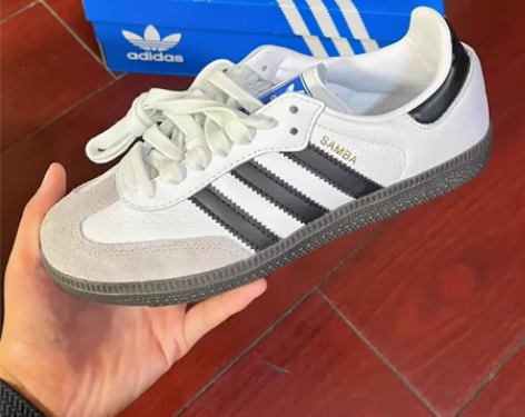 德训鞋 Samba白黑 奥莱折扣店扫货 蓝...