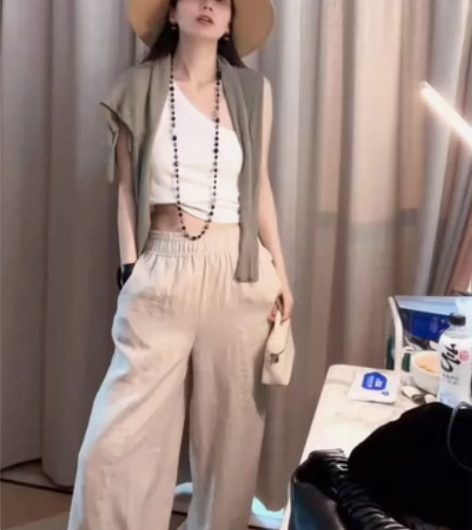 限echo私服 不退不换 高级亚麻 阔腿及...