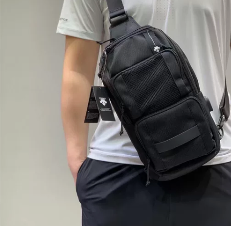 迪桑特胸包斜挎包男女运动胸包.腰包 高密度...