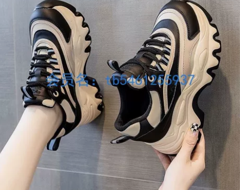 清仓厚底网面小白鞋女内增高女鞋2023春夏...