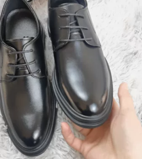 清39码！男士内增高6cm真皮皮鞋！全新未...
