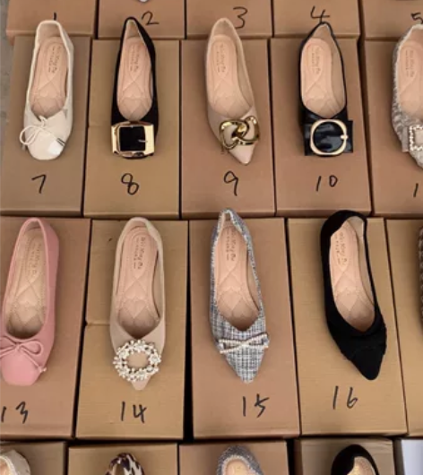 32码平底软底时尚百搭水钻扣子舒适韩版女单...