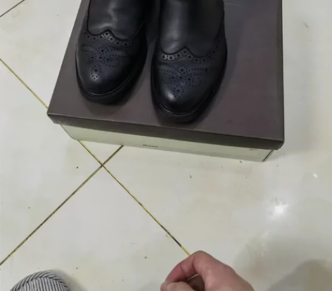 bata  布洛克 中帮皮鞋 43自穿闲置...