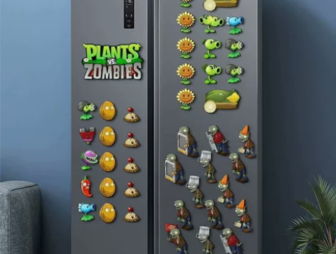 冰箱贴植物大战僵尸磁铁冰箱贴强力磁吸创意卡...