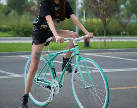 死飞自行车实心胎活飞倒刹车单车轻便公路赛网...