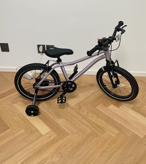 出萌兽16寸自行车，标配链条版紫色，9.9...