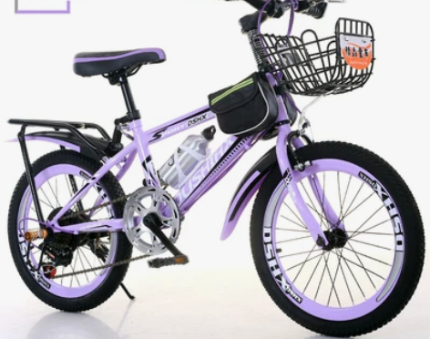 20寸变速紫色豪华版自行车，没怎么骑，孩子...