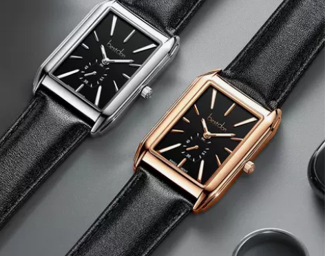 正品瑞士名牌手表男长方形超薄新款男式腕表商...