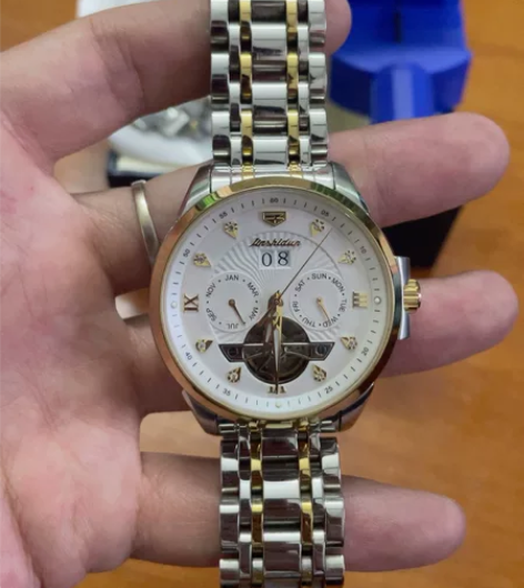 ?械表全自动钢带手表防水夜光男名表， 闲置...