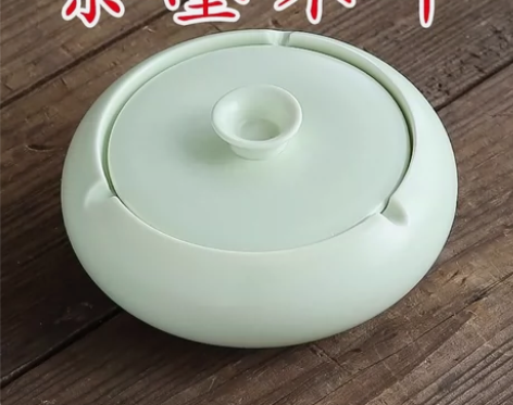 羊脂玉墨盘装墨水笔洗简约文房四宝多功能毛笔...