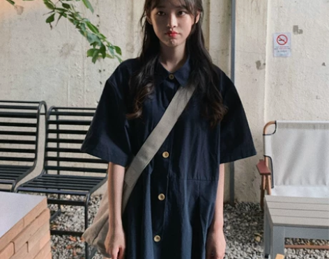 春夏季学院风日系文艺宽松长款连衣裙女森系学...