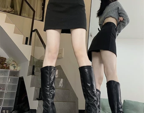 半身裙女2024新款春秋小个子高腰显瘦包臀...