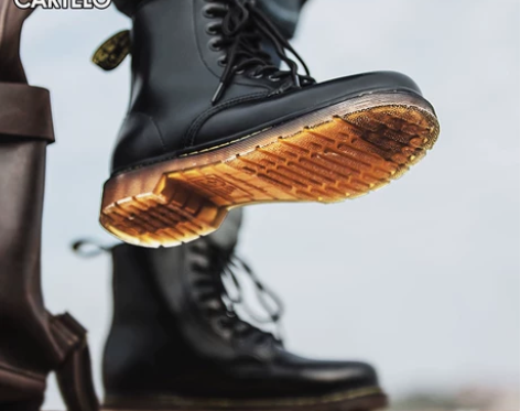 鳄鱼马丁靴男鞋，一次没穿过 冬季英伦潮流马...