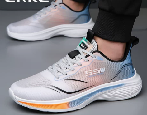 鸿星尔克运动鞋跑步鞋2024夏透气季网面百...