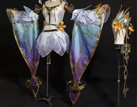 小鸟王者cos 貂蝉仲夏夜之梦金色星元co...