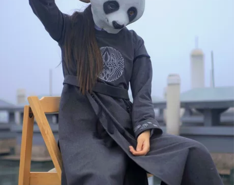 徐娇织羽集【放鹤亭】圆领袍灰色汉元素 日常...