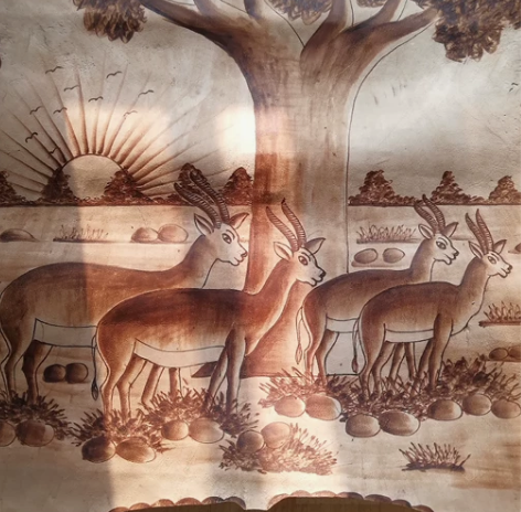 羊皮画数张，大幅约一米见方，小幅约60*5...