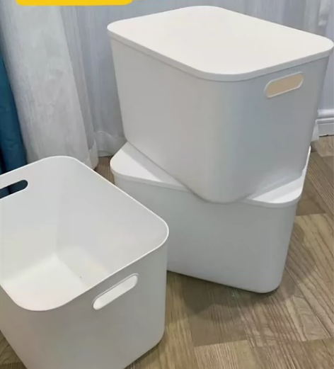 【最后80个清仓】全新带盖收纳盒家用桌面收...