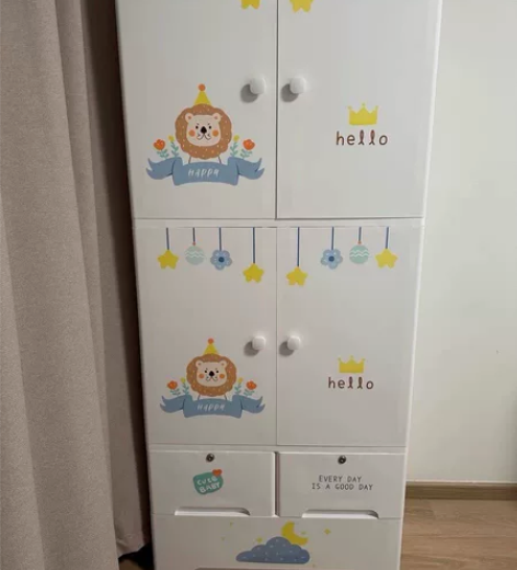 特大加厚宝宝衣柜婴儿收纳柜塑料简易储物柜儿...