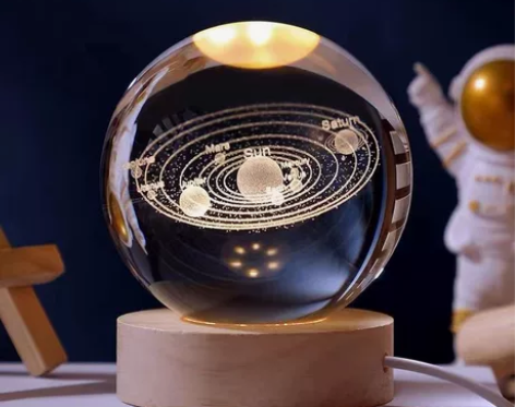【全新转手】宇宙系发光水晶球小夜灯高级感 ...