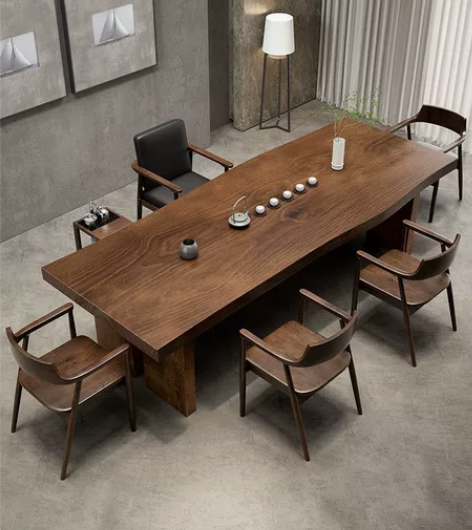 全实木茶桌椅组合简约现代大板茶台客厅家用原...